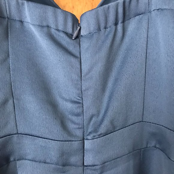 NWT Dynamite Silky Dark Blue Split Leg Jumpsuit w/Spaghetti Straps X-Small - Picture 10 of 15